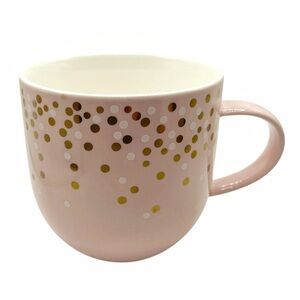 DAVIDsTEA Pink & Gold Polka Dot Mug